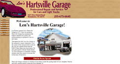 Desktop Screenshot of lenshartsvillegarage.com